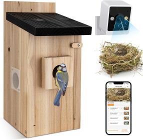 Smart Bird House With Camera,3MP Birdhouse Camera For Outdoors,Auto Capture Bird Videos & Motion Detection,Watch Bird Nesting & Hatching In Real (Option: Bird House)