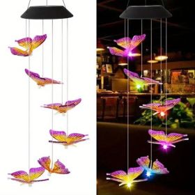 Solar Butterfly Wind Chime Light (Option: 1sets)