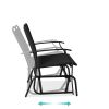 Mesh Patio Loveseat Swing Glider Rocker with Armrests