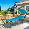 Outdoor Hammock Chaise Lounge Chair Cot with Canopy and Storage Bag