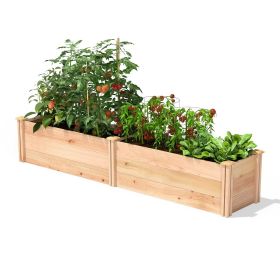 FarmHouse Cedar Wood Raised Garden Bed - Made in USA (Option: Sturdy)
