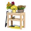 Adjustable Cedar Wood Garden Storage Shelves - Made In USA
