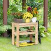 Adjustable Cedar Wood Garden Storage Shelves - Made In USA