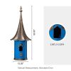 Outdoor Metal Birdhouse with Vintage Bronze Phonograph Style Roof