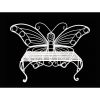 Modern Outdoor Butterfly Garden Bench Metal Finish
