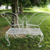 Modern Outdoor Butterfly Garden Bench Metal Finish