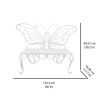 Modern Outdoor Butterfly Garden Bench Metal Finish