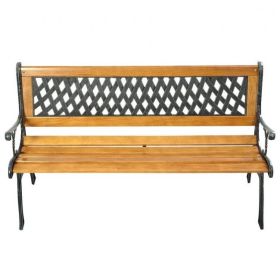 Outdoor Patio Park Cast Iron Garden Porch Chair Bench (Option: Farmhouse)
