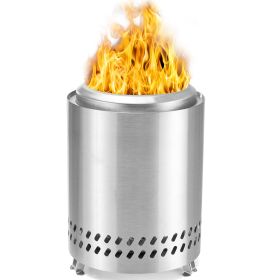 Smokeless Fire Pit, 304 Stainless Steel Tabletop Firepit Wood Pellets Burning Fire Pits for Camping, Bonfire (Color: as Pic)