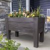 Rectangular Plastic Raised Garden Bed Planter Box