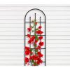 Outdoor 80-inch Tall Garden Trellis in Powder Coated Steel Finish