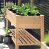Outdoor Raised Garden Bed Planter Box Cart on Wheels