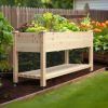 Outdoor Raised Garden Bed Planter Box Cart on Wheels