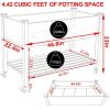 Outdoor Raised Garden Bed Planter Box Cart on Wheels