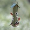Outdoor Patio Garden 6-Perch Metal Tube Bird Feeder
