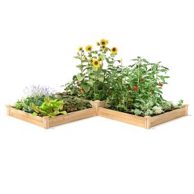 Farmhouse Cedar Wood Raised Garden Bed  - Made in USA (size: 4 Ft X 12 Ft)