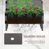 Self Draining Wood Raised Garden Bed Planter Box with Trellis