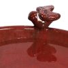 Outdoor Ceramic Birdbath in Antique Finish