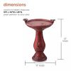 Outdoor Ceramic Birdbath in Antique Finish